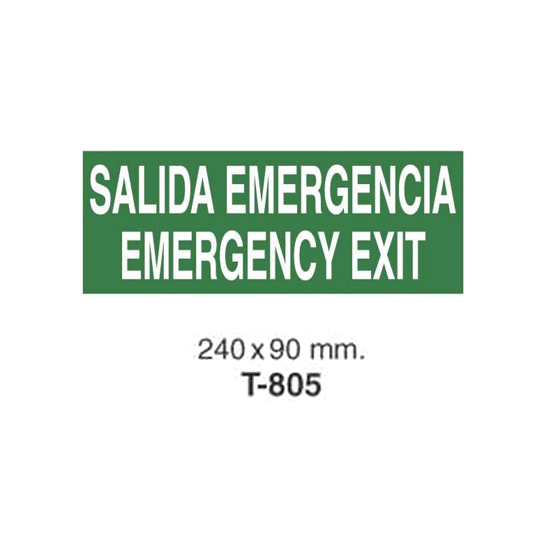 Cartel Adhesivo de Seguridad para Indicaciones de Evacuación y PCI//Adhesive Safety Signboard with Evacuation Instructions and Fire Protection