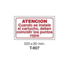 Cartel Adhesivo de Seguridad para Indicaciones de Evacuación y PCI//Adhesive Safety Signboard for Evacuation Instructions and Fire Protection