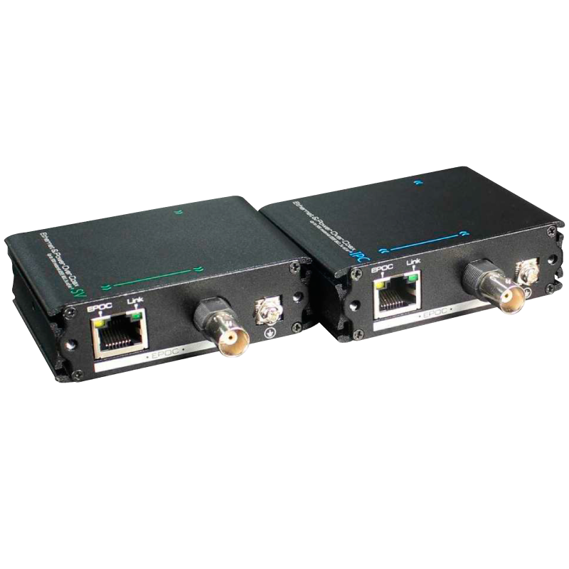 Extensor Ethernet (Transmisor/Receptor) TBK® de 1 Puerto Sobre Coaxial (1.200 m) o Ethernet (700 m)//TBK® 1 Port Over Coaxial (1,200 m) or Ethernet (700 m) Extender (Transmitter / Receiver)