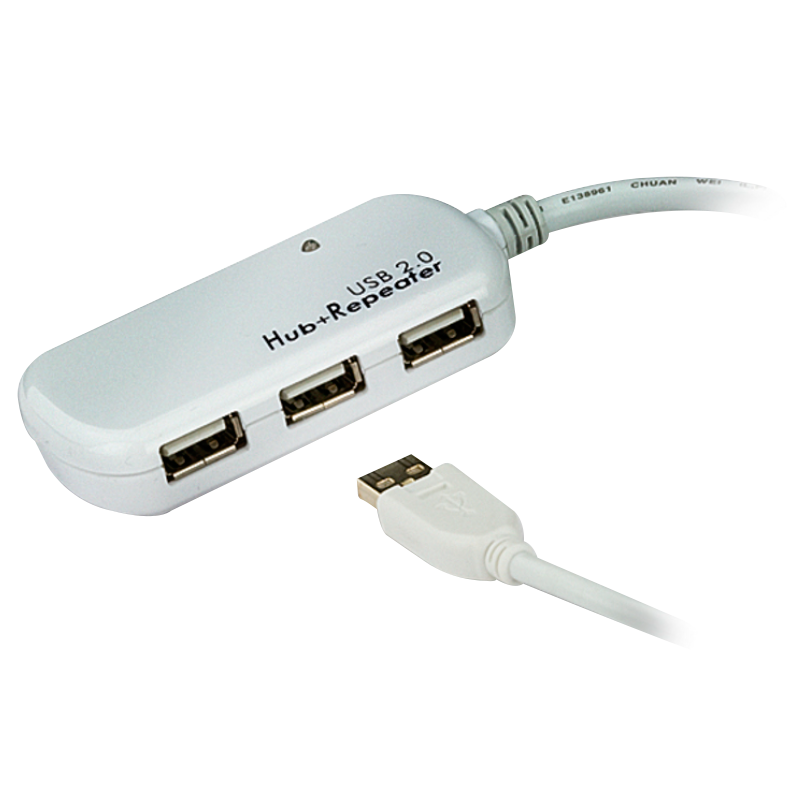 Cable extensor USB 2.0 ATEN™ de 12 m con hub de cuatro puertos (soporta conexión en cadena hasta 60 m)//ATEN™ 4-port USB 2.0 Extender Cable (Daisy-chaining up to 60m) (12m)