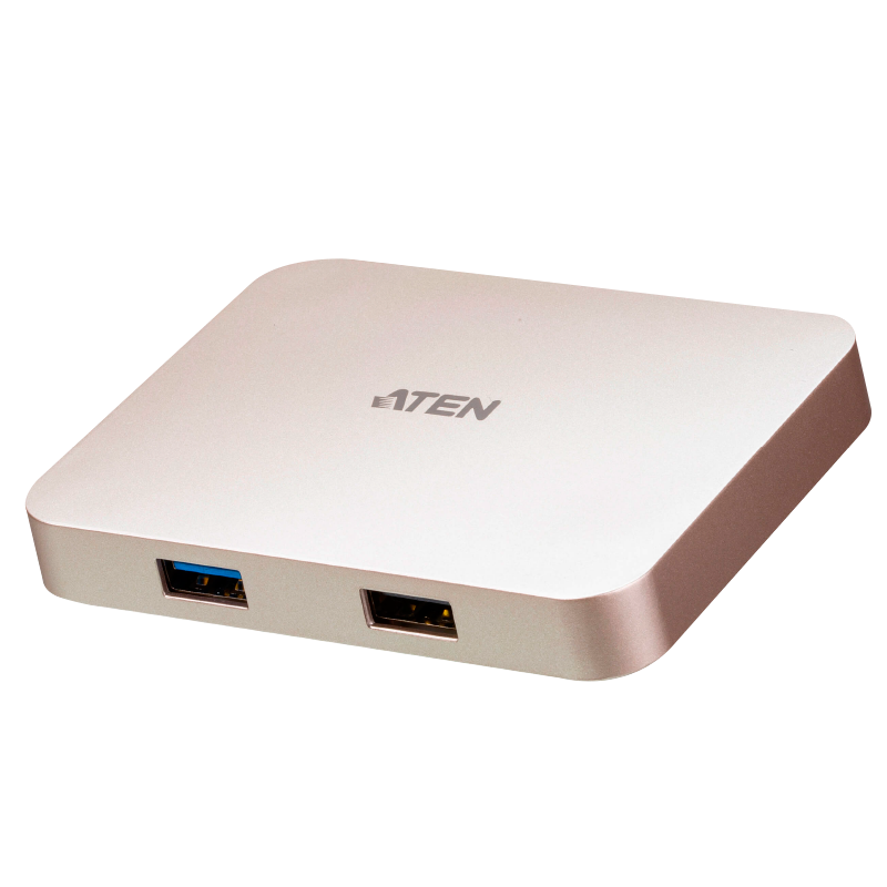 Docking Station Ultracompacta USB-C ATEN™ con power pass-through//ATEN™ USB-C 4K Ultra Mini Dock with Power Pass-through
