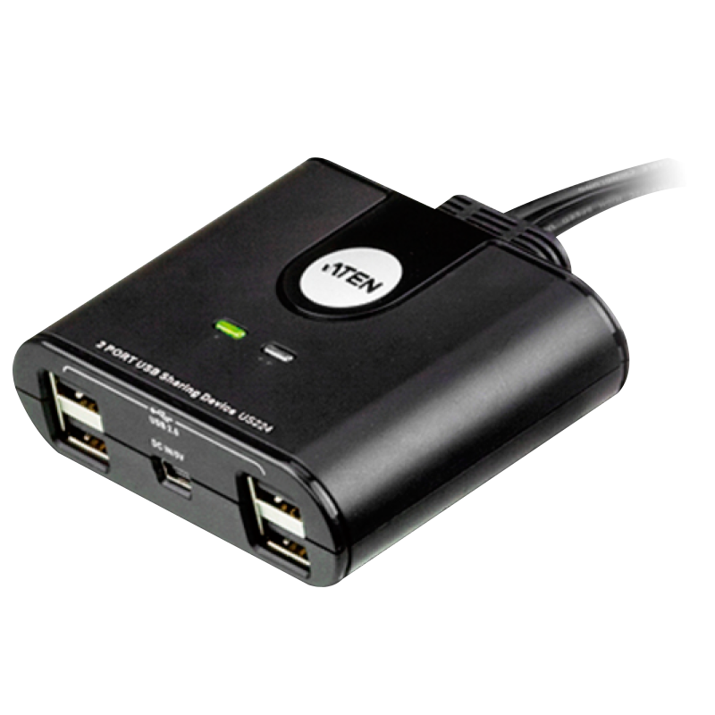 Switch dePeriféricos USB 2.0 ATEN™ de 2 x 2 puertos//ATEN™ 2 x 4 USB 2.0 Peripheral Sharing Switch