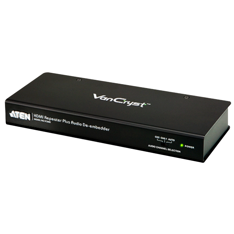 Repetidor HDMI ATEN™ con desembebedor de audio//ATEN™ HDMI Repeater Plus Audio De-embedder