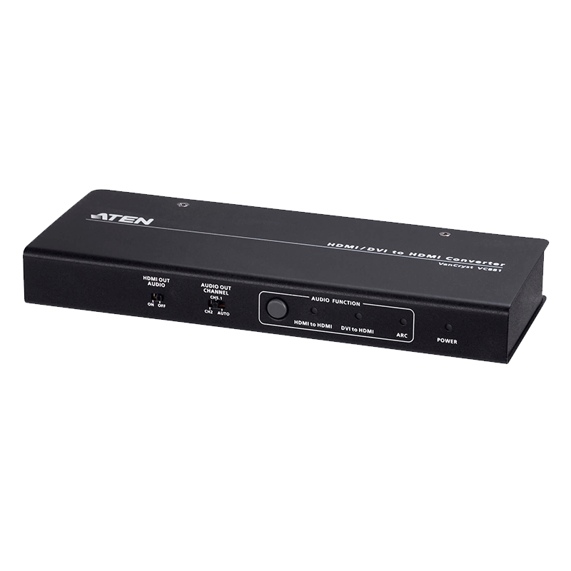 Conversor ATEN™ HDMI/DVI a HDMI 4K con desembebedor de audio //ATEN™ 4K HDMI/DVI to HDMI Converter with Audio De-embedder