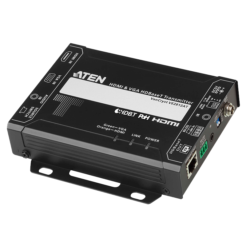 Transmisor HDMI y VGA HDBaseT ATEN™ con POH (4K a 100 m) (HDBaseT Class A)//ATEN™ HDMI & VGA HDBaseT Transmitter with POH (4K@100m) (HDBaseT Class A)