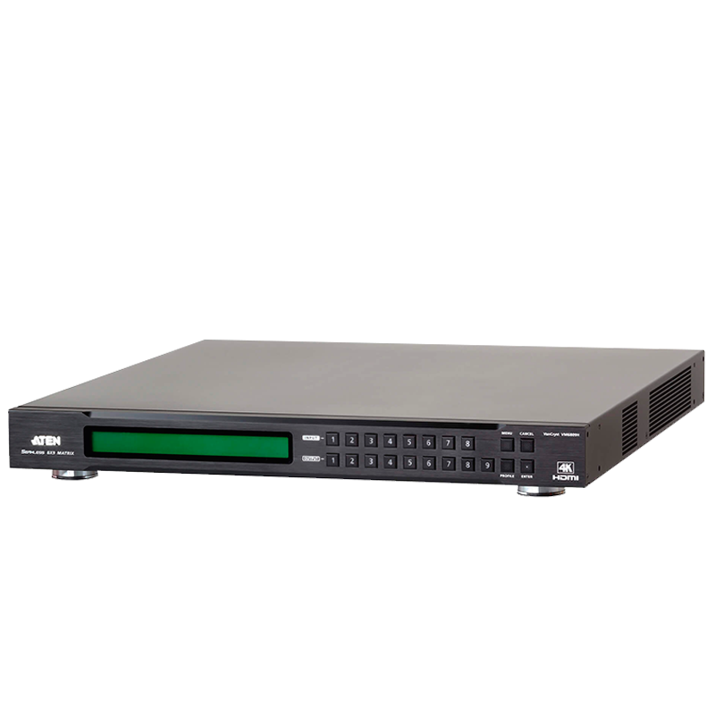 Matriz de Conmutación HDMI 4K ATEN™ 8 x 9 con escalador, compatible con videowall//ATEN™ 8 x 9 4K HDMI Matrix Switch with Scaler