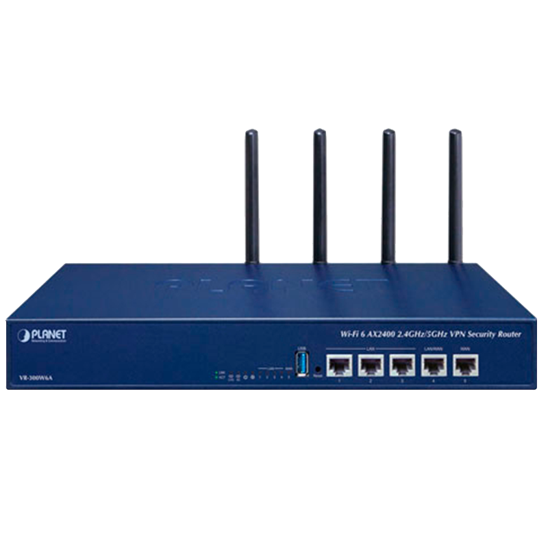 Router de Seguridad VPN PLANET™ Wi-Fi 6 AX2400 2.4GHz/5GHz//PLANET™ Wi-Fi 6 AX2400 2.4GHz/5GHz VPN Security Router