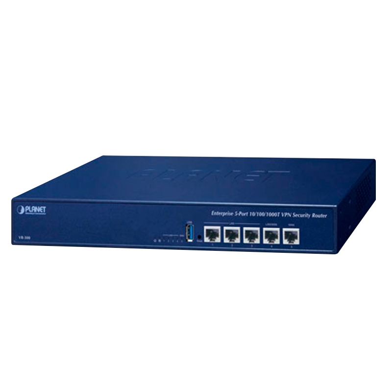 Router de Seguridad VPN Empresarial PLANET™ de 5 Puertos 10/100/1000T//PLANET™ Enterprise 5-Port 10/100/1000T VPN Security Router