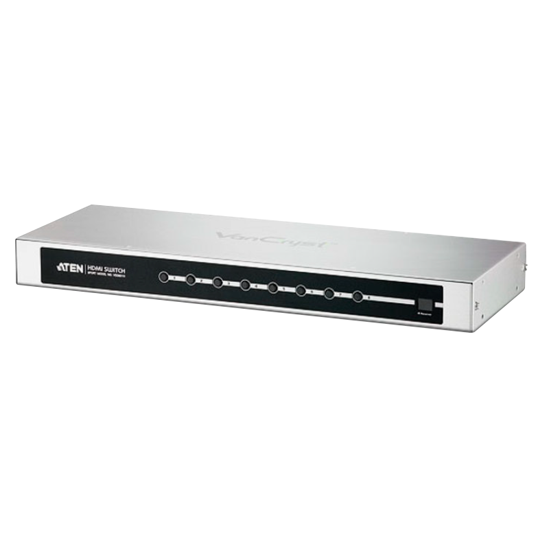 Switch HDMI ATEN™ de 8 puertos con mando a distancia por infrarrojos//ATEN™ 8-Port HDMI Switch