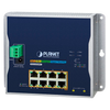 Switch Industrial PLANET™ de 8 puertos 10/100/1000T 802.3at PoE+ + 2 puertos 1G / 2.5G SFP - Capa 2+/4 - Carril DIN (240W)//PLANET™ Industrial 8-port 10/100/1000T 802.3at PoE + 2-port 1G/2.5G SFP Wall-Mount Managed Switch (Din Rail) - L2+/L4 (240W)