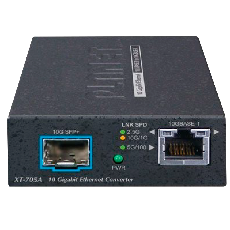 Conversor de Medios PLANET™ Cobra 10G/5G/2.5G/1G/100M a 10GBASE-X SFP+ //PLANET™ 10G/5G/2.5G/1G/100M Copper to 10GBASE-X SFP+ Media Converter
